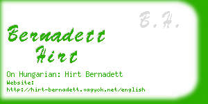 bernadett hirt business card
